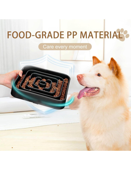 Cuenco de Alimentación Lenta para Perros LLUAII Negro 24 cm