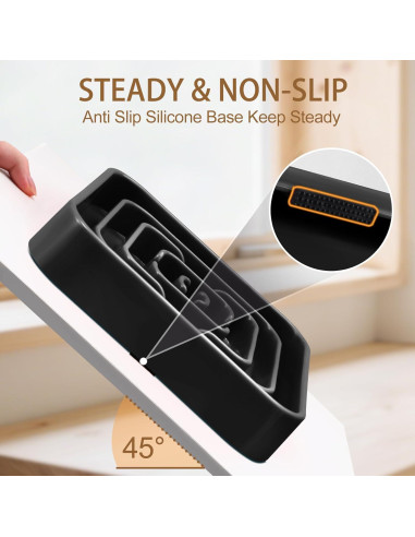 Cuenco de Alimentación Lenta para Perros LLUAII Negro 24 cm