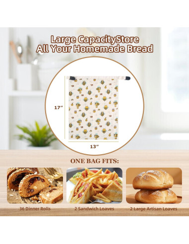 Bolsas de Pan de Cera de Abeja VAKEEN 43x33 cm Reutilizables