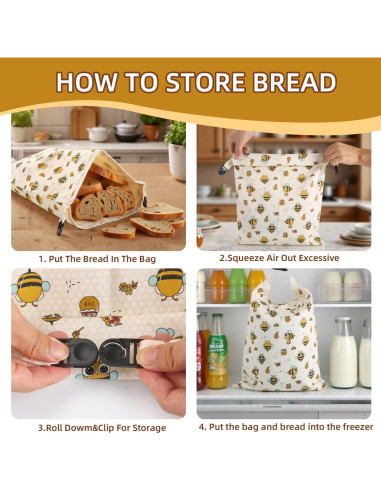 Bolsas de Pan de Cera de Abeja VAKEEN 43x33 cm Reutilizables