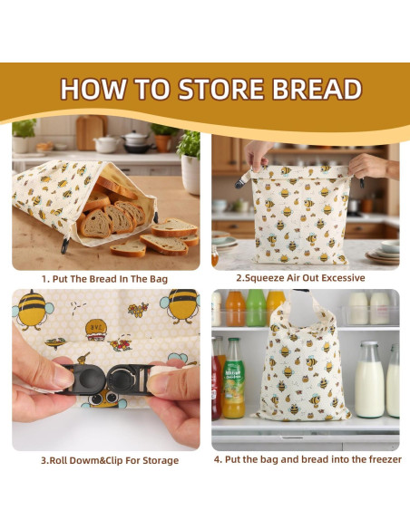 Bolsas de Pan de Cera de Abeja VAKEEN 43x33 cm Reutilizables