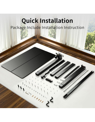 Escritorio Eléctrico Ajustable BIZUM 101.6x60.9 cm Negro