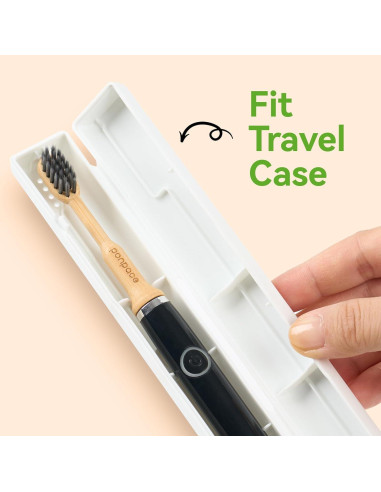 Cabezas de cepillo de dientes de bambú Ponpace - Cerdas suaves con carbón