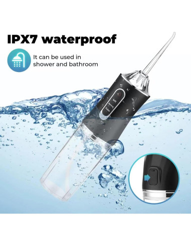 Irrigador Dental Inalámbrico LSLCQW Negro 3 Modos IPX7