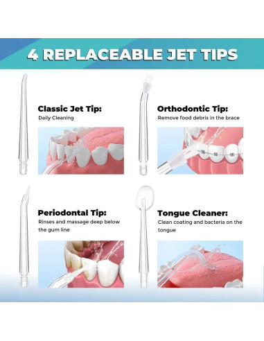 Irrigador Dental Inalámbrico LSLCQW Negro 3 Modos IPX7