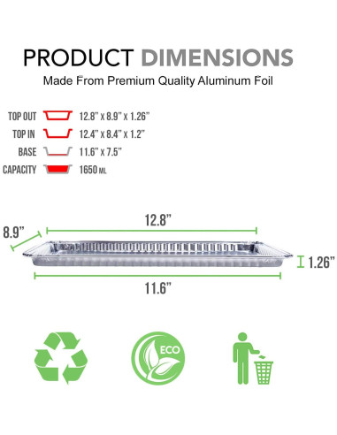 Bandeja para Galletas Fig & Leaf 1/4 Tamaño 32.5x22.6cm 25 Pack