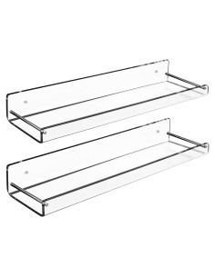 Estantes de Acrílico Transparentes AMT 38 cm - 2 Unidades