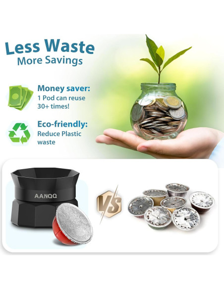 Kit de Cápsulas Reutilizables AANQQ para Nespresso Vertuo