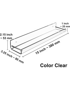 Estantes de Acrílico Transparentes AMT 38 cm - 2 Unidades 2