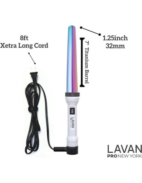 Varita de Rizar Cerámica Titanio 1.9-3.2 cm con Guante