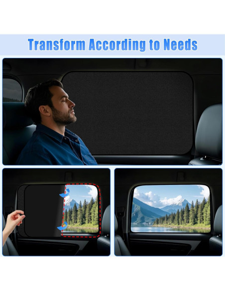 Cortinas de Ventana para Auto ZATOOTO Suede 42.4x80cm