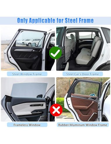 Cortinas de Ventana para Auto ZATOOTO Suede 42.4x80cm