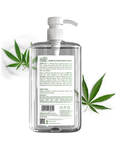 Gel de Ducha Crystalline Health & Beauty 2000 ml Cáñamo y Cítricos