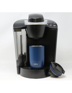 Taza de Café de Viaje MIRA 12 oz Acero Inoxidable Azul 2