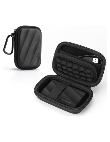 Funda Dura para SSD Samsung T9/T7 Shield - Impermeable - Negro