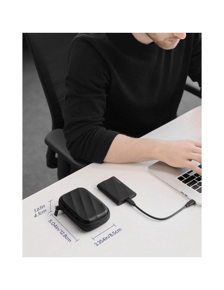 Funda Dura para SSD Samsung T9/T7 Shield - Impermeable - Negro