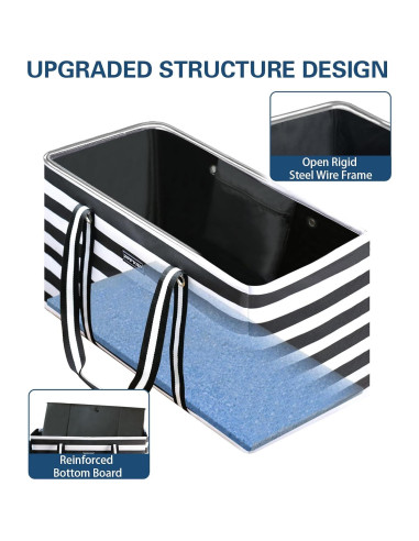 Bolsa de Utilidad Extra Grande PFFVRP Negra Reutilizable 57x27x30cm