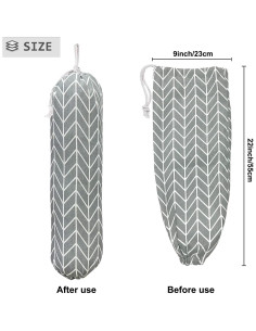 Organizador de Bolsas de Plástico SYIPO Plegable 55.88x22.86 cm Gris 2