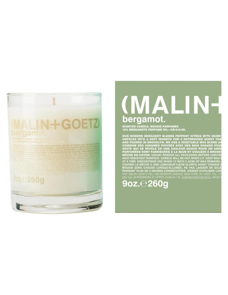 Vela Aromática Malin + Goetz 255g Cera de Soja Bergamota