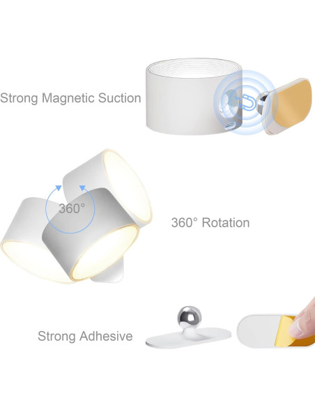 Lámpara de Pared LED Inalámbrica ONSTUY 3 Temperaturas Color