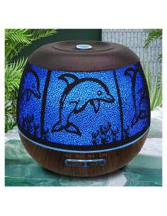 Difusor de Aceite Esencial Elcxsla 500ml con Luz LED y Apagado Automático