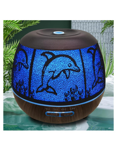 Difusor de Aceite Esencial Elcxsla 500ml con Luz LED y Apagado Automático