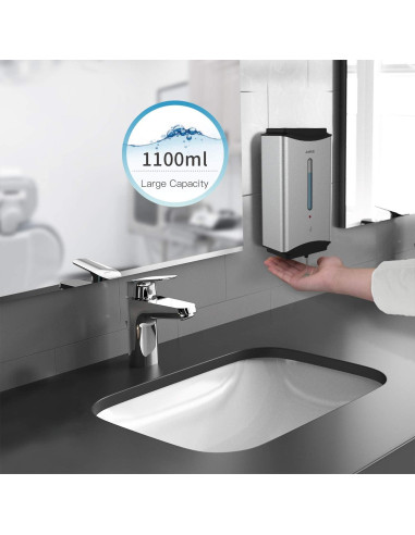 Dispensador Automático de Jabón AIKE 1100ml Acero Inoxidable