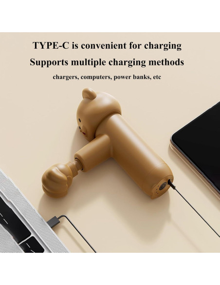 Pistola de Masaje Winb Mgbear-2023, 5 Cabezas, 4 Velocidades