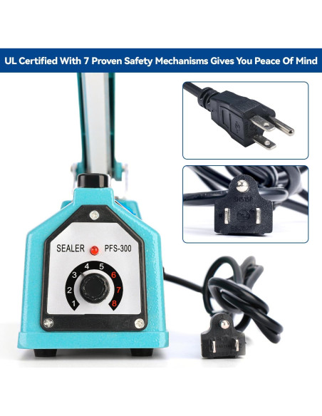 Sellador de Bolsa de Calor LinsnField 30 cm 2 mm Azul Sellador de Bolsa de Calor LinsnField 30 cm 2 mm Azul