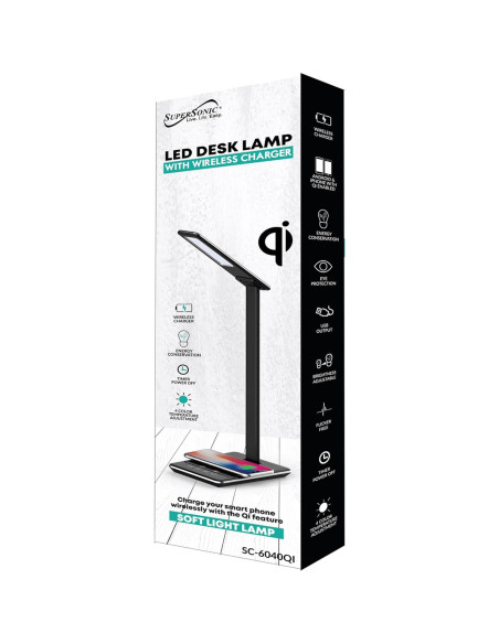 Lámpara de Escritorio LED Supersonic SC-6040QI Carga Inalámbrica