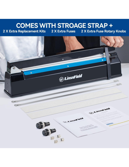 Sellador de Bolsa de Calor LinsnField 30 cm 2 mm Azul Sellador de Bolsa de Calor LinsnField 30 cm 2 mm Azul