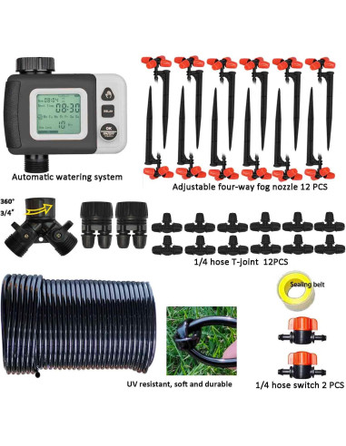 Kit de Riego por Goteo Automático FesmTek1 19.5m con Temporizador
