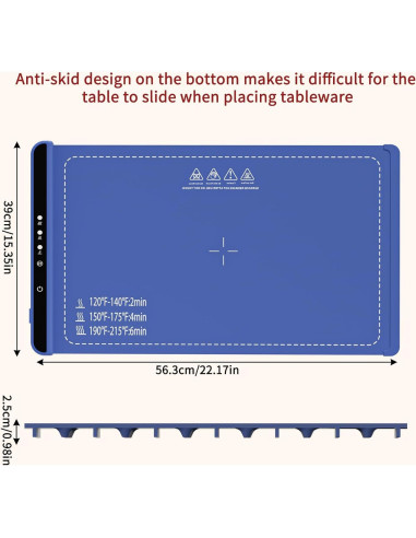 Bandeja Calentadora Eléctrica OneBird NCB-001 Silicona 3 Temperaturas