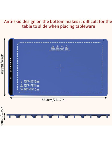 Bandeja Calentadora Eléctrica OneBird NCB-001 Silicona 3 Temperaturas