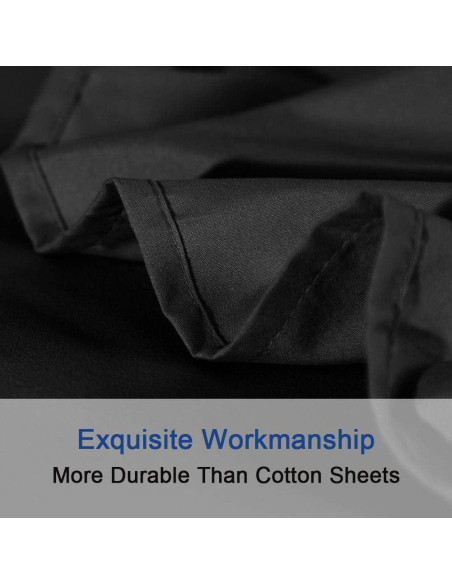 Juego de Sábanas Doble SONORO KATE Microfibra 1700 Hilos Negro
