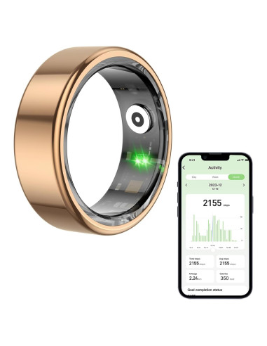 Anillo Inteligente JHYLJSH 2024 Salud IP68 Oro Rosa 56.9mm