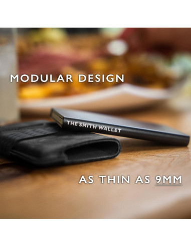 Cartera RFID Minimalista Hacksmith para Hombres - Negro