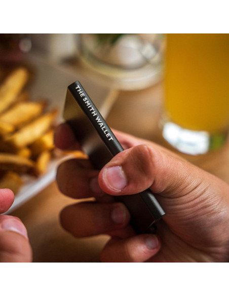 Cartera RFID Minimalista Hacksmith para Hombres - Negro
