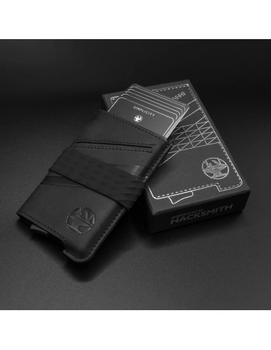 Cartera RFID Minimalista Hacksmith para Hombres - Negro