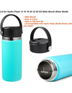 Tapa Abatible KMN para Hydro Flask Boca Ancha - 2 Paquete 2