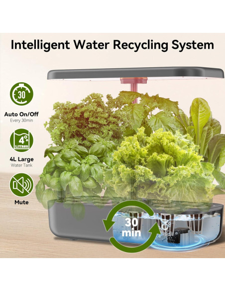 Sistema de Cultivo Hidropónico LYKOCLEAN 12 Cápsulas, Jardín Interior