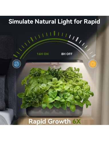 Sistema de Cultivo Hidropónico LYKOCLEAN 12 Cápsulas, Jardín Interior