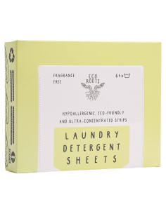 Hojas de Detergente para Ropa ECO ROOTS Sin Fragancia 64 Cargas