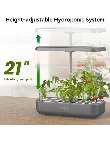 Sistema de Cultivo Hidropónico LYKOCLEAN 12 Cápsulas, Jardín Interior