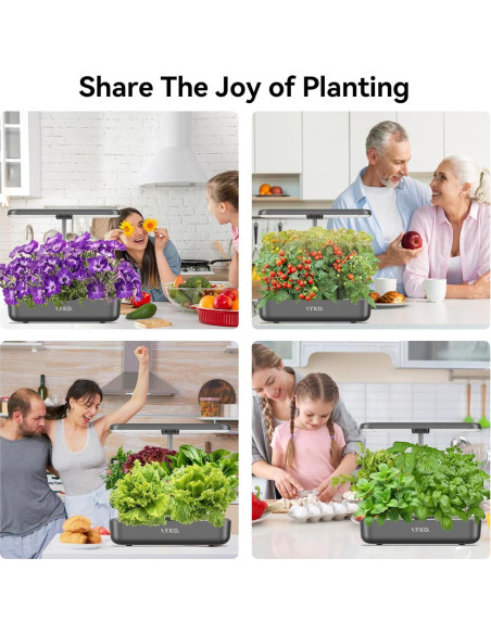 Sistema de Cultivo Hidropónico LYKOCLEAN 12 Cápsulas, Jardín Interior