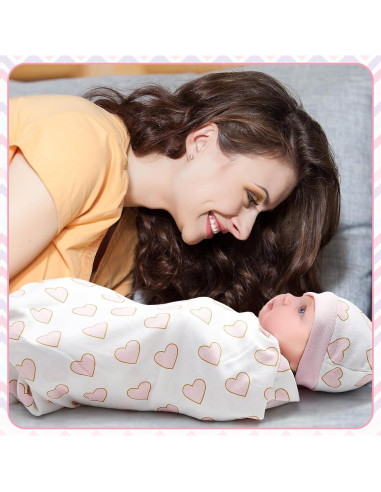 Set de 6 Mantas de Algodón Ramede 80x80 cm para Bebés 0-3 Meses