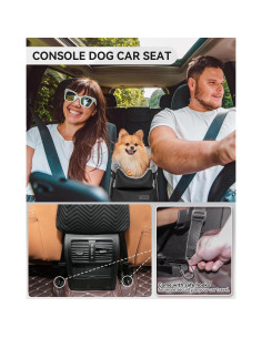 Asiento de Coche para Perros PETSFIT Pequeño Negro 43.5x24x21.5 cm 2