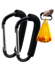 Paquete de 2 Ganchos Grandes para Carro de Compras - Aluminio