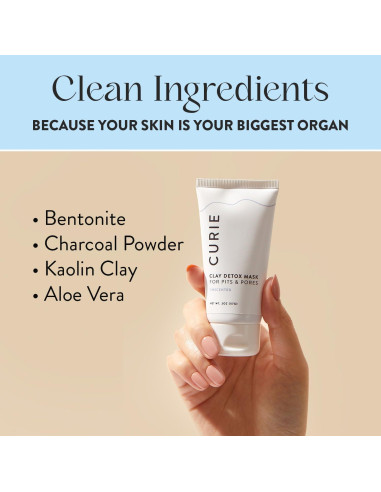 Desodorante Natural Curie Néctar de Coco + Máscara Detox 2pk