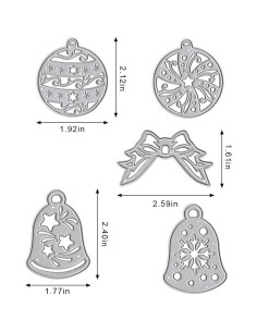 Troqueles de Corte Navideños Hying - Campana y Bombilla 2